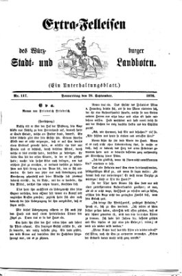 Extra-Felleisen (Würzburger Stadt- und Landbote) Donnerstag 28. September 1876