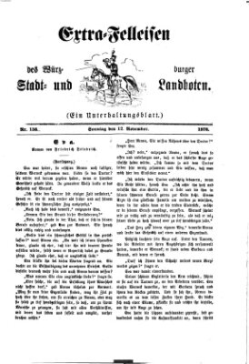 Extra-Felleisen (Würzburger Stadt- und Landbote) Sonntag 12. November 1876