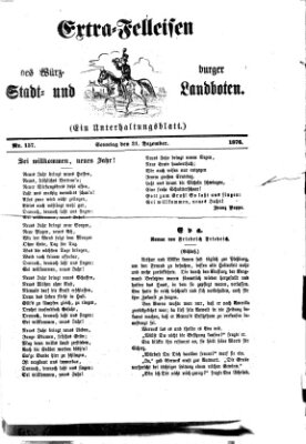 Extra-Felleisen (Würzburger Stadt- und Landbote) Sonntag 31. Dezember 1876