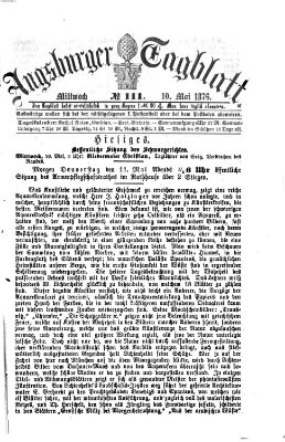 Augsburger Tagblatt Mittwoch 10. Mai 1876