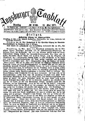 Augsburger Tagblatt Dienstag 16. Mai 1876