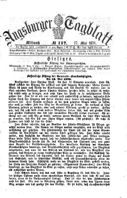 Augsburger Tagblatt Mittwoch 17. Mai 1876