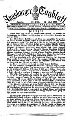 Augsburger Tagblatt Samstag 20. Mai 1876