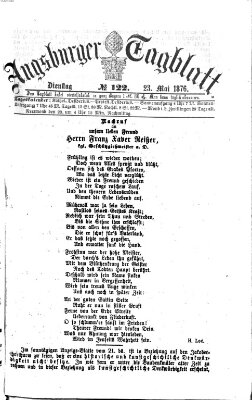 Augsburger Tagblatt Dienstag 23. Mai 1876