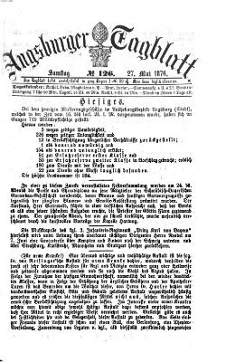 Augsburger Tagblatt Samstag 27. Mai 1876