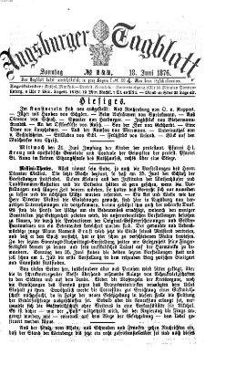 Augsburger Tagblatt Sonntag 18. Juni 1876