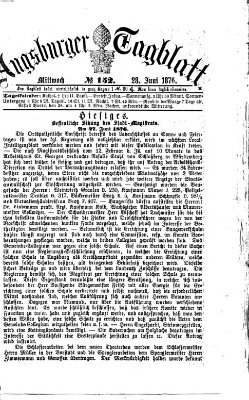 Augsburger Tagblatt Mittwoch 28. Juni 1876