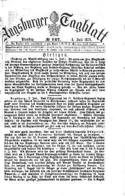 Augsburger Tagblatt Dienstag 4. Juli 1876