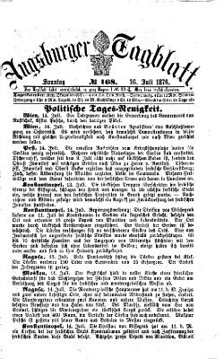 Augsburger Tagblatt Sonntag 16. Juli 1876