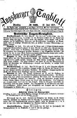 Augsburger Tagblatt Dienstag 18. Juli 1876