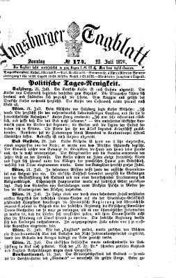 Augsburger Tagblatt Sonntag 23. Juli 1876