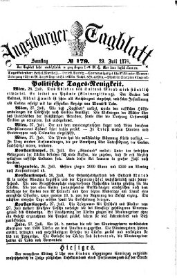 Augsburger Tagblatt Samstag 29. Juli 1876