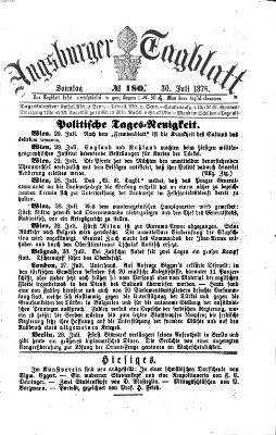 Augsburger Tagblatt Sonntag 30. Juli 1876