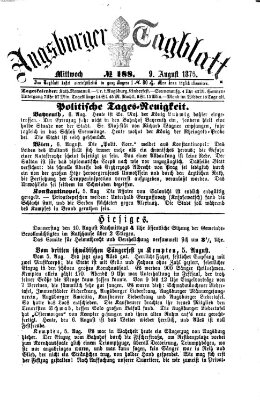 Augsburger Tagblatt Mittwoch 9. August 1876