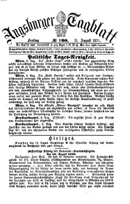 Augsburger Tagblatt Freitag 11. August 1876