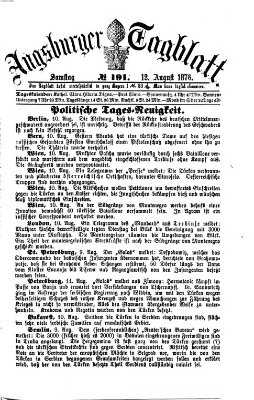 Augsburger Tagblatt Samstag 12. August 1876