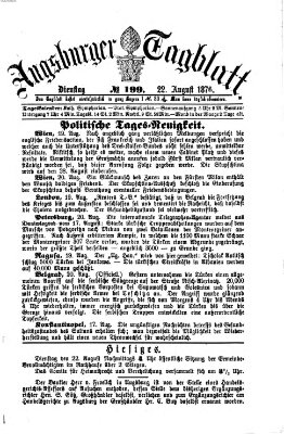 Augsburger Tagblatt Dienstag 22. August 1876