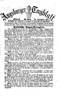 Augsburger Tagblatt Mittwoch 20. September 1876