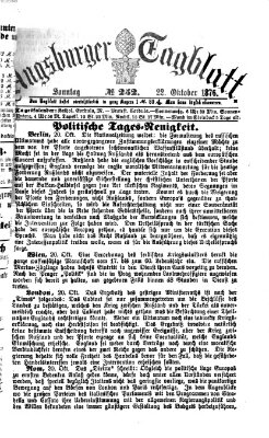 Augsburger Tagblatt Sonntag 22. Oktober 1876