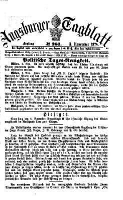 Augsburger Tagblatt Freitag 3. November 1876