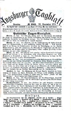 Augsburger Tagblatt Sonntag 26. November 1876