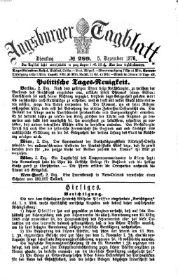 Augsburger Tagblatt Dienstag 5. Dezember 1876