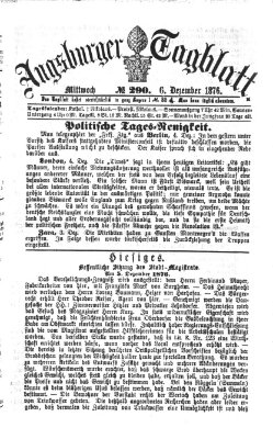 Augsburger Tagblatt Mittwoch 6. Dezember 1876