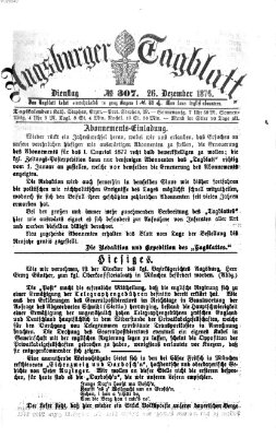 Augsburger Tagblatt Dienstag 26. Dezember 1876