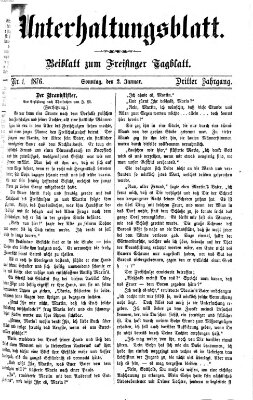 Freisinger Tagblatt (Freisinger Wochenblatt) Sonntag 2. Januar 1876