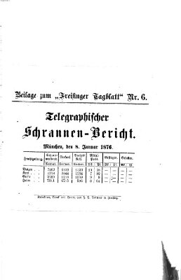 Freisinger Tagblatt (Freisinger Wochenblatt) Sonntag 9. Januar 1876