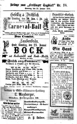 Freisinger Tagblatt (Freisinger Wochenblatt) Sonntag 23. Januar 1876