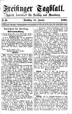 Freisinger Tagblatt (Freisinger Wochenblatt) Samstag 29. Januar 1876