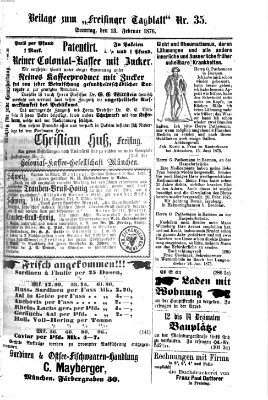 Freisinger Tagblatt (Freisinger Wochenblatt) Sonntag 13. Februar 1876