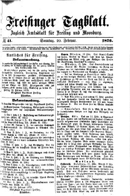 Freisinger Tagblatt (Freisinger Wochenblatt) Sonntag 20. Februar 1876