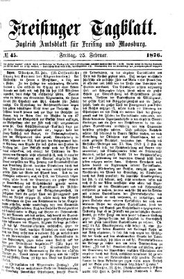 Freisinger Tagblatt (Freisinger Wochenblatt) Freitag 25. Februar 1876