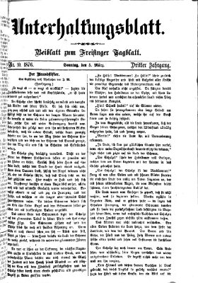 Freisinger Tagblatt (Freisinger Wochenblatt) Sonntag 5. März 1876