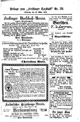 Freisinger Tagblatt (Freisinger Wochenblatt) Sonntag 12. März 1876