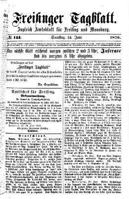 Freisinger Tagblatt (Freisinger Wochenblatt) Samstag 24. Juni 1876