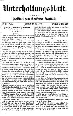 Freisinger Tagblatt (Freisinger Wochenblatt) Sonntag 25. Juni 1876