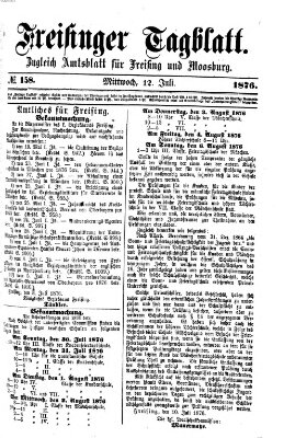 Freisinger Tagblatt (Freisinger Wochenblatt) Mittwoch 12. Juli 1876