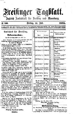 Freisinger Tagblatt (Freisinger Wochenblatt) Freitag 14. Juli 1876