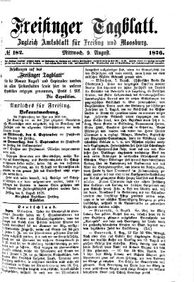 Freisinger Tagblatt (Freisinger Wochenblatt) Mittwoch 9. August 1876