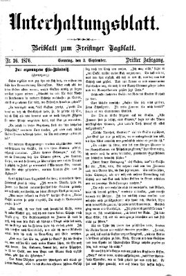 Freisinger Tagblatt (Freisinger Wochenblatt) Sonntag 3. September 1876