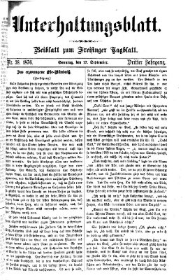 Freisinger Tagblatt (Freisinger Wochenblatt) Sonntag 17. September 1876