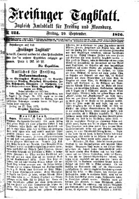 Freisinger Tagblatt (Freisinger Wochenblatt) Freitag 29. September 1876