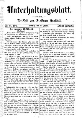 Freisinger Tagblatt (Freisinger Wochenblatt) Sonntag 29. Oktober 1876