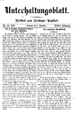 Freisinger Tagblatt (Freisinger Wochenblatt) Sonntag 5. November 1876