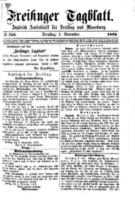 Freisinger Tagblatt (Freisinger Wochenblatt) Dienstag 7. November 1876