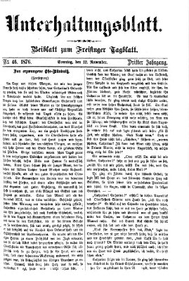 Freisinger Tagblatt (Freisinger Wochenblatt) Sonntag 12. November 1876