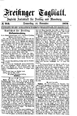 Freisinger Tagblatt (Freisinger Wochenblatt) Donnerstag 16. November 1876